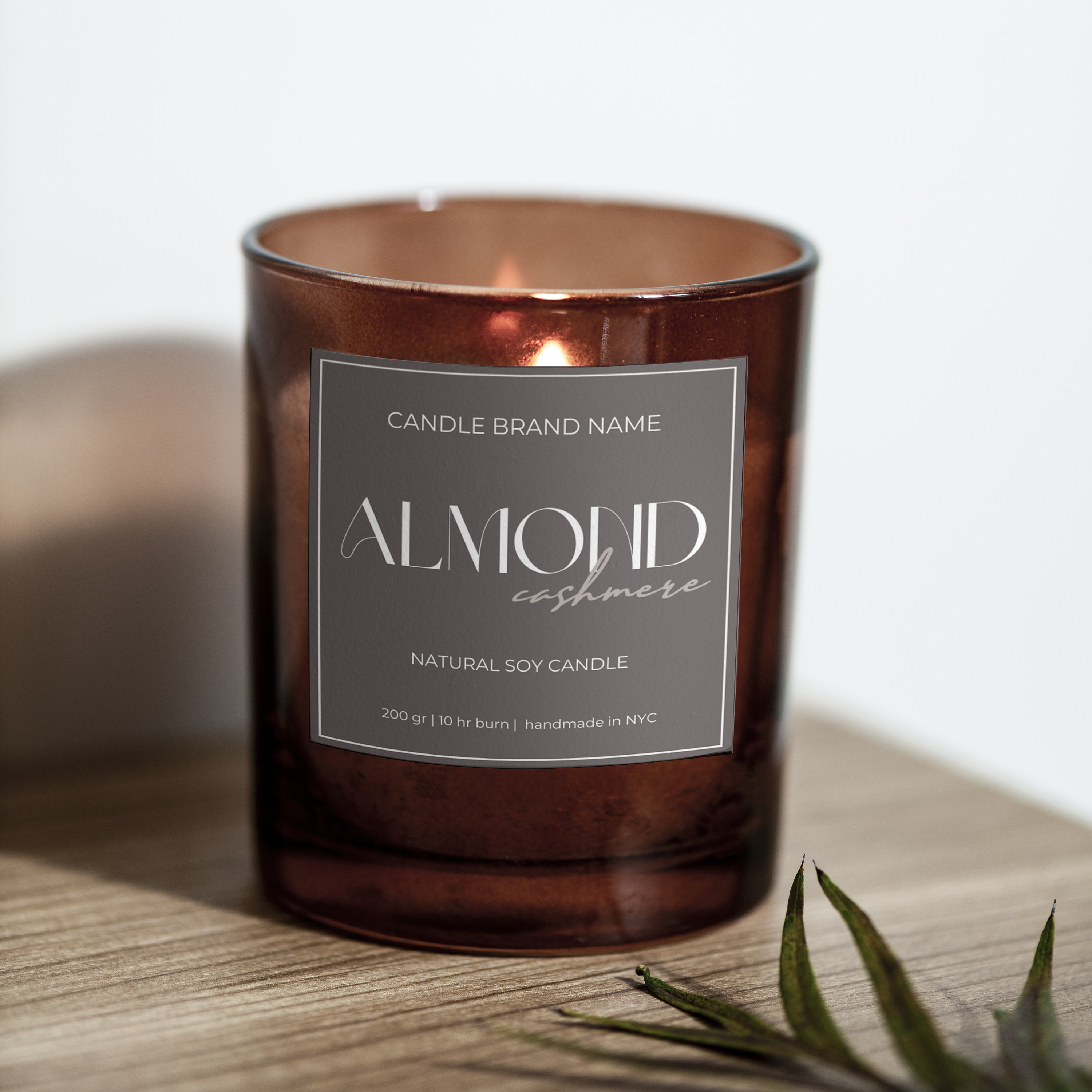Printable Candle Labels Template, Editable in Canva, Modern Candle ...