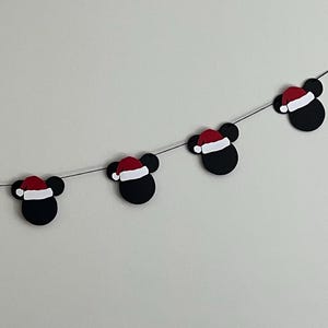Christmas Mickey Mouse Banner, Modern Mickey Mouse Decor, Minimalist Mickey Banner, Christmas Mickey Ears, Mickey Mouse Birthday