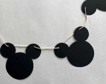 Mickey Mouse Banner, Modern Mickey Mouse Decor, Disney Birthday Banner, Minimalist Mickey Banner, Disney Decorations, Mickey Mouse Birthday