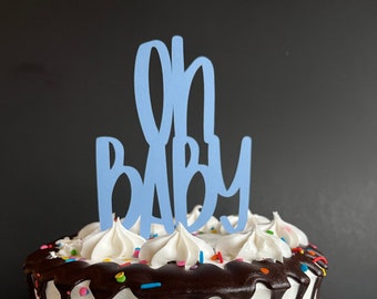 Oh Baby Cake Topper, Baby Shower Cake Topper, Baby Decor, Baby Shower Decorations, Baby Shower, Boy Baby Shower, Its a Boy, Its a Girl