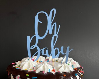 Oh Baby Cake Topper, Baby Shower Cake Topper, Oh Baby Decor, Baby Shower Decorations, Baby Shower, Boy Baby Shower, Its a Boy, Its a Girl