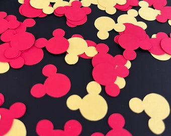 Confeti de Mickey Mouse, confeti de mesa, decoración de cumpleaños de Disney, primer cumpleaños, decoraciones para fiestas, fiesta de Mickey Mouse, decoración de Mickey Mouse