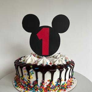 Custom Age Mickey Mouse Cake Topper, Disney Birthday Party, Mickey Mouse Birthday, Mickey Mouse Clubhouse, Mickey Mouse Head, Disney Decor