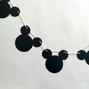 Mickey Mouse Banner, Modern Mickey Mouse Decor, Disney Birthday Banner, Minimalist Mickey Banner, Disney Decorations, Mickey Mouse Birthday