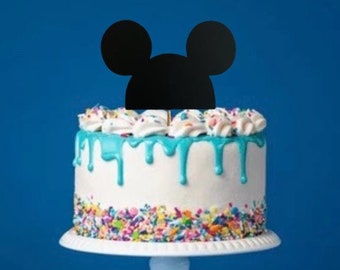 Adorno para tarta de Mickey Mouse, Orejas de Mickey, Cumpleaños moderno de Mickey Mouse, Club de Mickey Mouse, Mickey minimalista, Decoraciones Disney