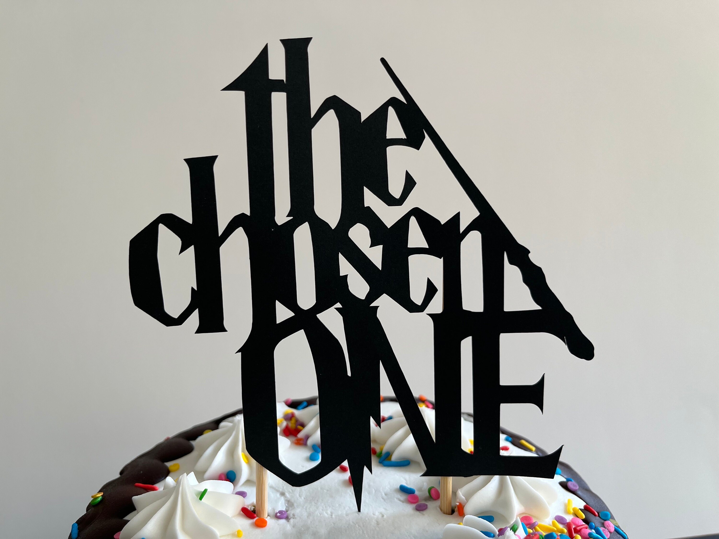 Harry Potter Cake Topper Chosen One Cake Topper Harry Potter Birthday Party HP Party Decorations Cake Decor Harry Potter