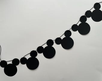 Pancarta de Mickey Mouse, Decoración moderna de Mickey Mouse, Orejas de Mickey, Pancarta minimalista de Mickey, Decoraciones Disney, Cumpleaños de Mickey Mouse