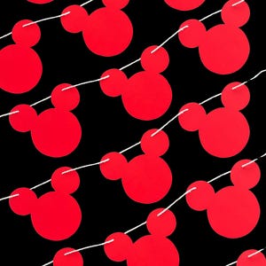Mickey Mouse Banner, Modern Mickey Mouse Decor, Disney Birthday Banner, Minimalist Mickey Banner, Disney Decorations, Mickey Mouse Birthday
