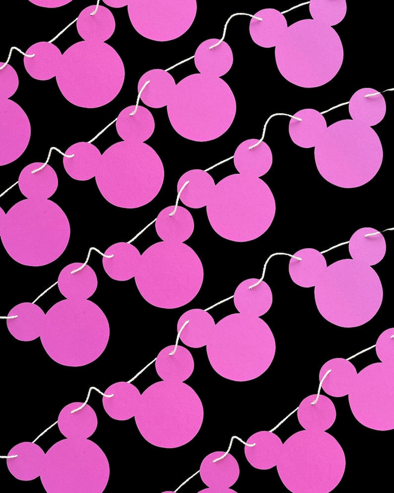 Banner de Mickey Mouse, decoración moderna de Mickey Mouse, banner de cumpleaños de Disney, banner minimalista de Mickey, decoraciones de Disney, cumpleaños de Mickey Mouse imagen 1