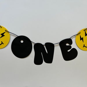 One Happy Dude, High Chair Banner, High Chair Garland, First Birthday Decor, One Cool Dude, Smiley Face Birthday, Smiley Face Decor