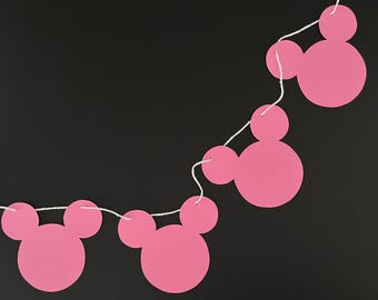 Banner de Mickey Mouse, decoración moderna de Mickey Mouse, banner de cumpleaños de Disney, banner minimalista de Mickey, decoraciones de Disney, cumpleaños de Mickey Mouse