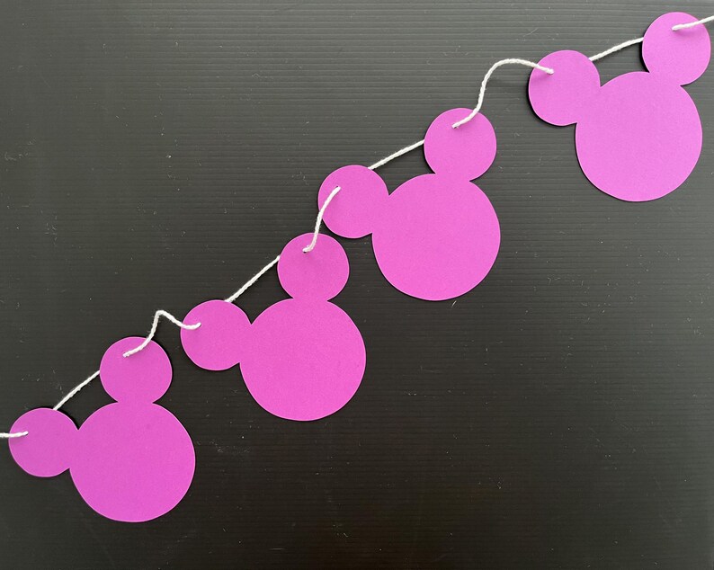 Banner de Mickey Mouse, decoración moderna de Mickey Mouse, banner de cumpleaños de Disney, banner minimalista de Mickey, decoraciones de Disney, cumpleaños de Mickey Mouse imagen 2