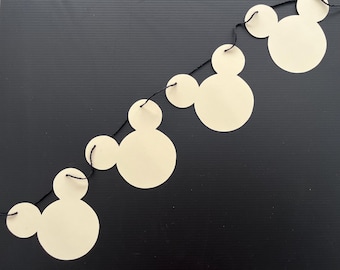 Banner de Mickey Mouse, decoración moderna de Mickey Mouse, banner de cumpleaños de Disney, banner minimalista de Mickey, decoraciones de Disney, cumpleaños de Mickey Mouse