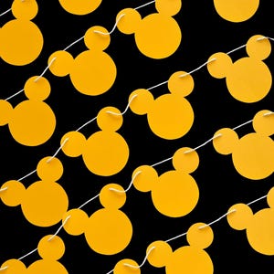 Mickey Mouse Banner, Modern Mickey Mouse Decor, Disney Birthday Banner, Minimalist Mickey Banner, Disney Decorations, Mickey Mouse Birthday