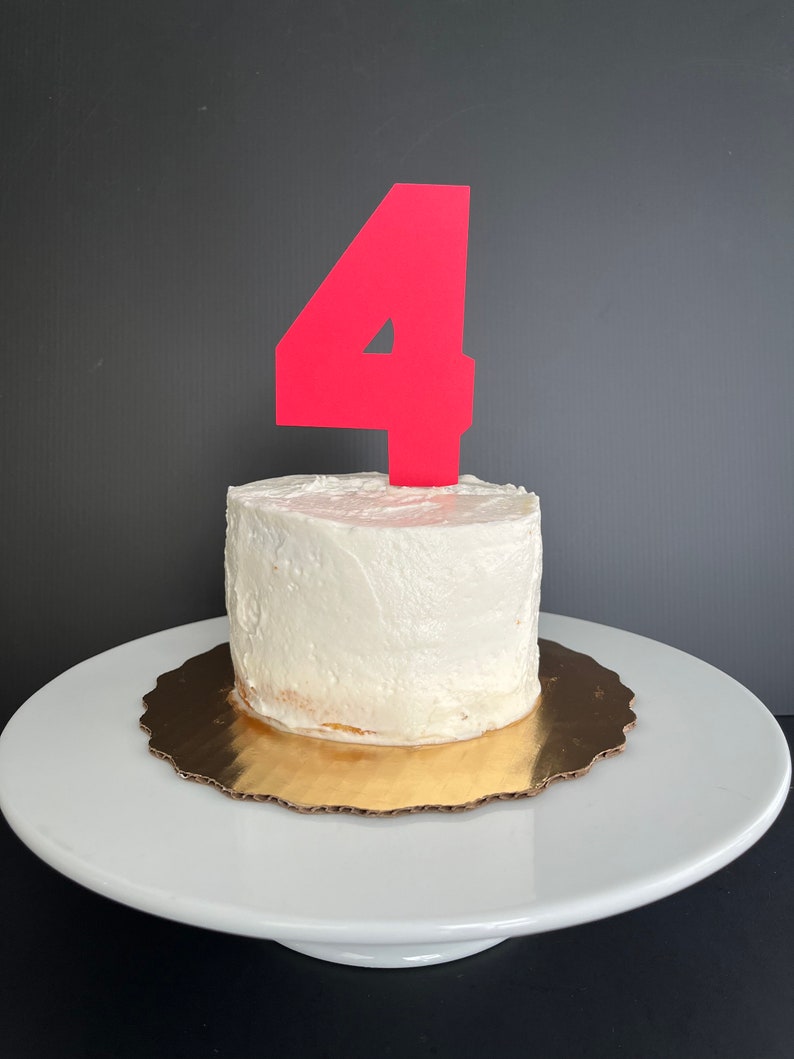 Number Cake Topper, Birthday Cake Topper, Custom Age, Custom Color ...