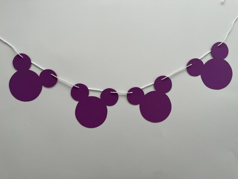 Banner de Mickey Mouse, decoración moderna de Mickey Mouse, banner de cumpleaños de Disney, banner minimalista de Mickey, decoraciones de Disney, cumpleaños de Mickey Mouse imagen 6