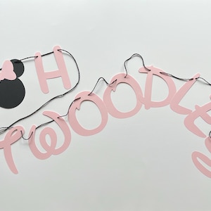 OH TWOODLES Banner, Oh Toodles Banner, Mickey Mouse Club House, Minnie Mouse Banner, Second Birthday, Mickey Birthday Decor, Modern Mickey