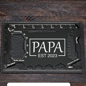 Papá para ser regalo, regalo de papá nuevo, regalo personalizado del día del padre para papá que espera, tarjeta de inserción de billetera de ultrasonido, regalo de embarazo para papá
