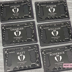 Faveurs de mariage Groomsmen Best Man Proposition Gift, Will You Be My Groomsman, Groomsmen BestMan Wallet Card, Maughtier Gifts Bottle Opener Card