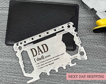 Personalized Metal Wallet Card: Engraved Message, Bottle Opener
