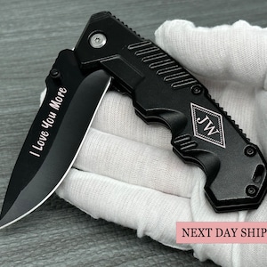 Personalized Pocket Knife: Engraved Stainless Steel Folding Knife