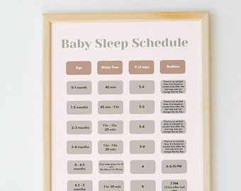 Baby Sleep Schedule: the First Year - Etsy
