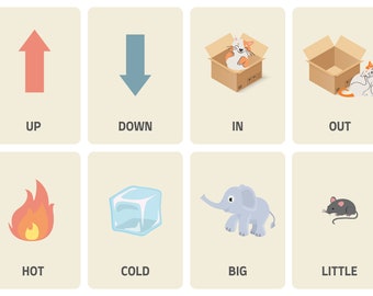 Printable Opposites Flashcards