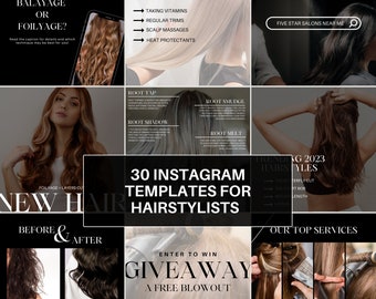 Instagram Templates For Hairstylists (Dark)