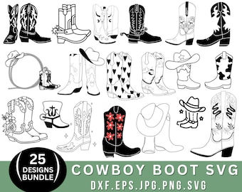 Cowboy Boots Svg Bundle,Cowboy Boots Png, Cowboy Svg, Cowboy Hat Svg, Cowboy Boots Png, Svg Files For Cricut, Cowboy Png, Boots Svg,