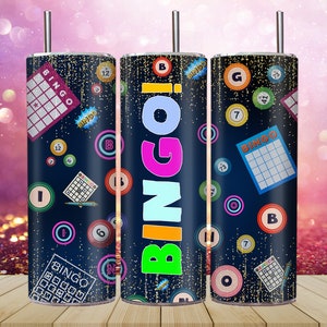Bingo Tumbler Wrap, Sublimation Tumbler, Bingo Tumbler, Bingo Png, 20oz Skinny Tumbler, Bingo Tumbler Png, 20oz Tumbler Wrap, Digital Files