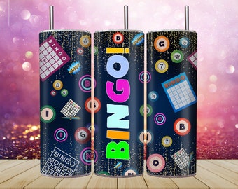 Bingo Tumbler Wrap, Sublimation Tumbler, Bingo Tumbler, Bingo Png, 20oz Skinny Tumbler, Bingo Tumbler Png, 20oz Tumbler Wrap, Digital Files