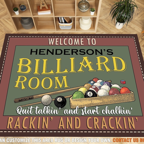 Billiard Game Rug - Etsy