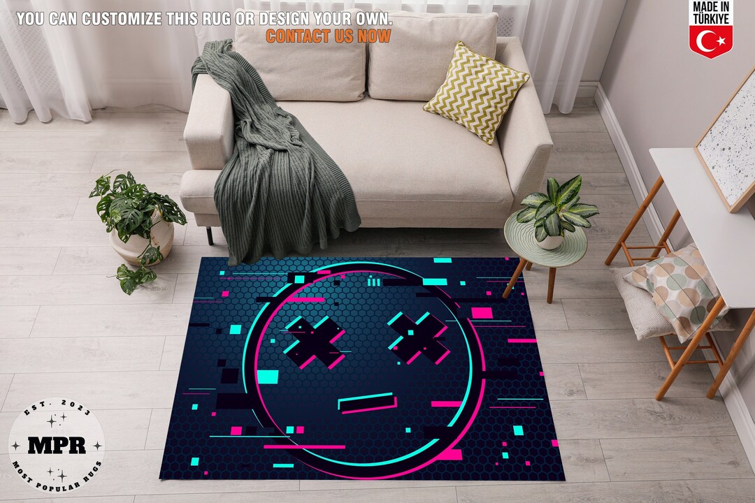 Game Over Rugs Game Over Rug, Gifts for Gamers Rug, Game Over Glitch Effect Rug, Area ...