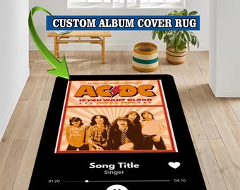 Custom Album Cover Song Rug,Album Cover Rug,Area Rugs,Custom Rug,Personalized Music Gift,Music Lover Gift