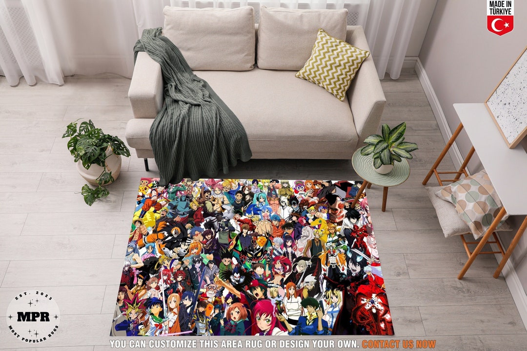 Anime, Manga Rug, Anime Rug, Modern Rug, Kids Room Rugs, Custom Rug ...