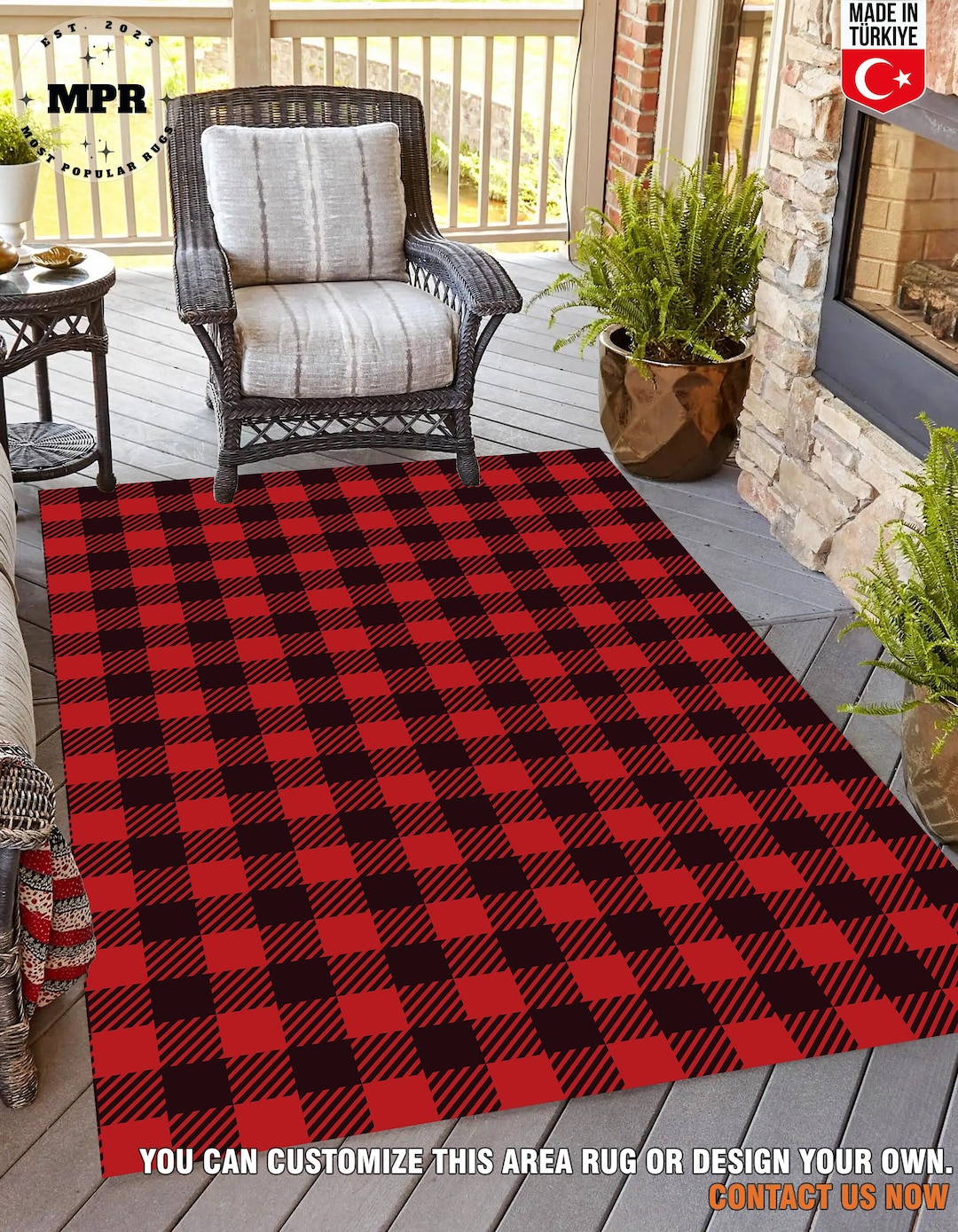 Buffalo Check Area Rug, Buffalo Check Carpet, Floor Decor, Lumberjack
