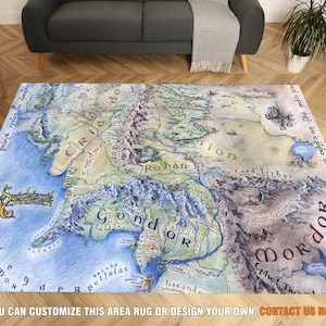Herr der Ringe Teppich, Mittelerde Karte Teppich, Herr der Ringe Karte, Der Hobbit Teppich, Herr der Ringe Teppich, Geschenk für ihn