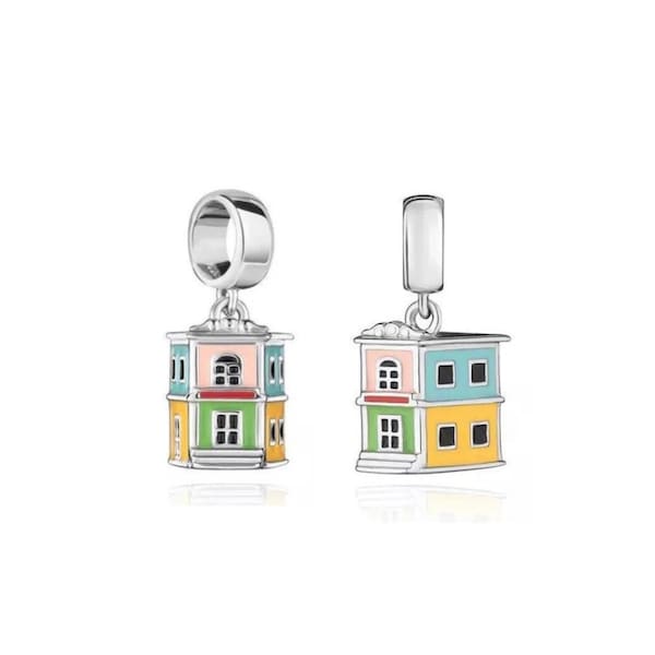 Beautiful colorful house charm for  european bracelets, necklace pendants, fits original