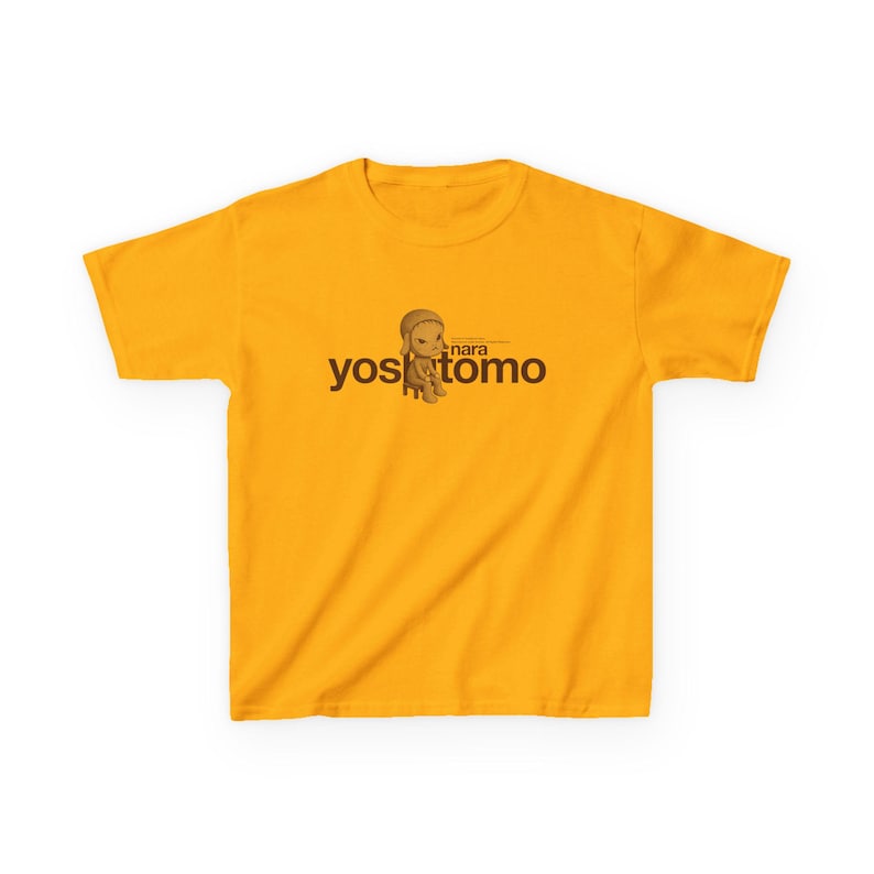 Yoshitomo Nara Graphic Baby Tee Yellow Japanese Art Shirt image 2