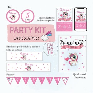 Printable Unicorn Party Kit | baby birthday party kit