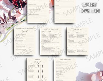 10 Printable Same Sex Wedding Shower Games Same Sex Shower Game Bundle ...