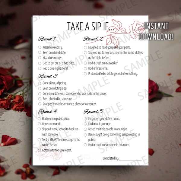 Take a Sip Game - Etsy