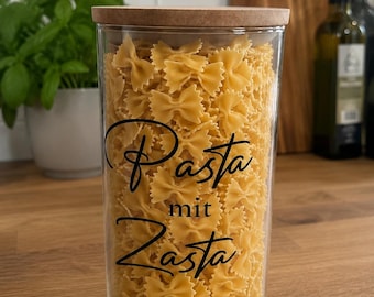 Pasta mit Zasta Glas Geldgeschenk