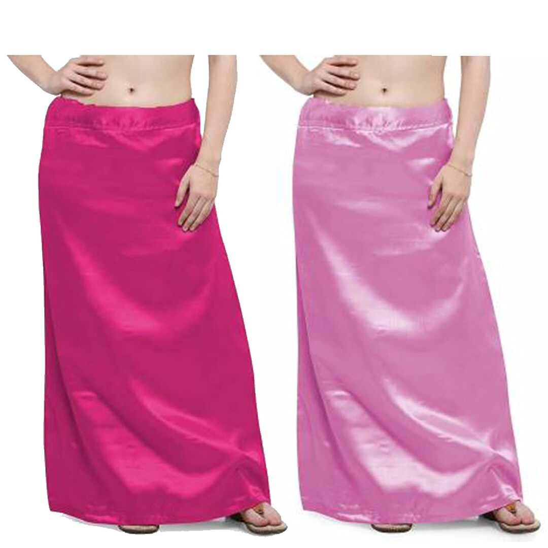 Women's Satin Petticoat Saree Satin Underskirt Sari Satin Etsy