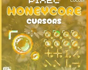 honeycore mouse cursors - full aesthetic pack of all 17 states HONEY GOLD