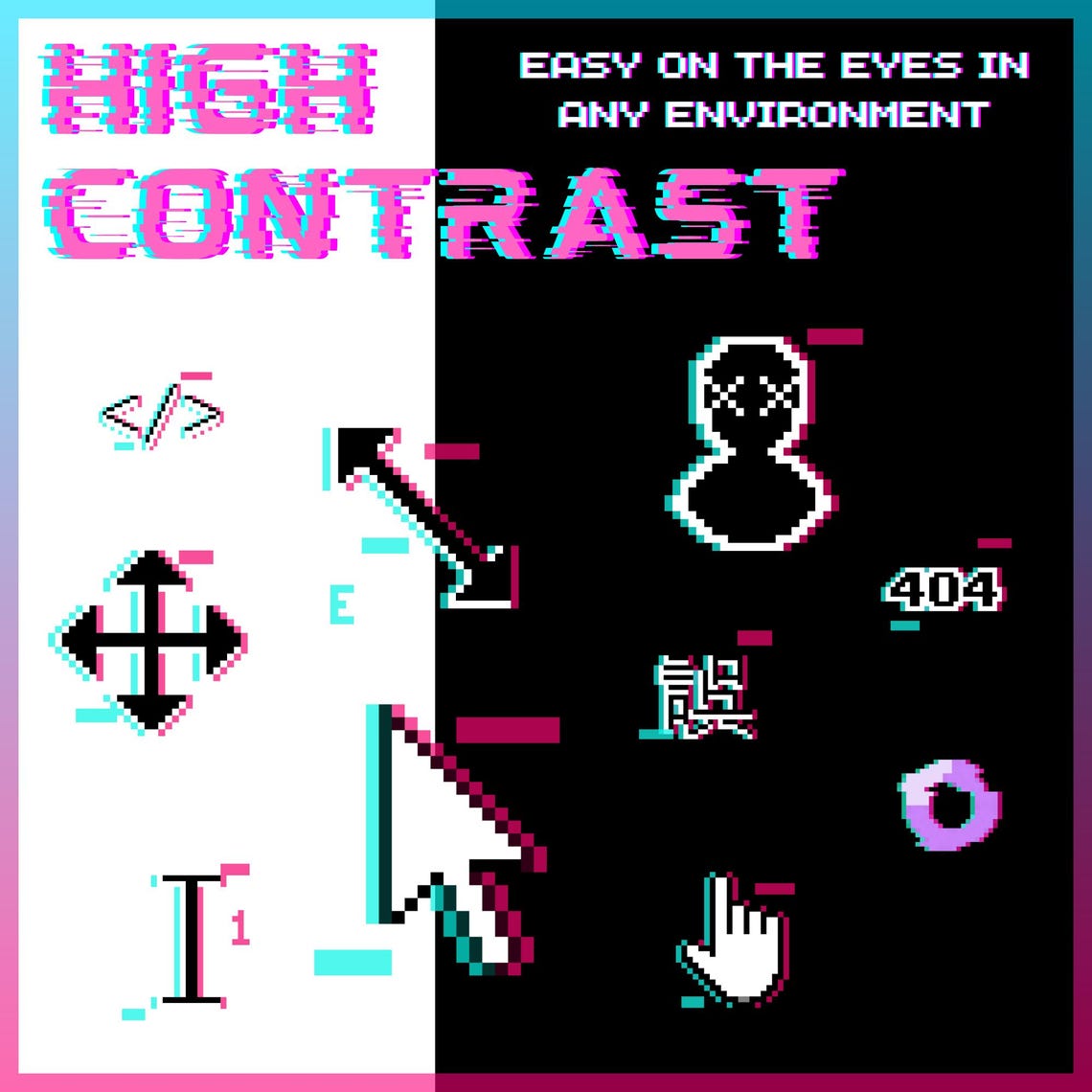 Glitchcore Animated Cursors - Full Aesthetic Pack of All 17 States - Etsy