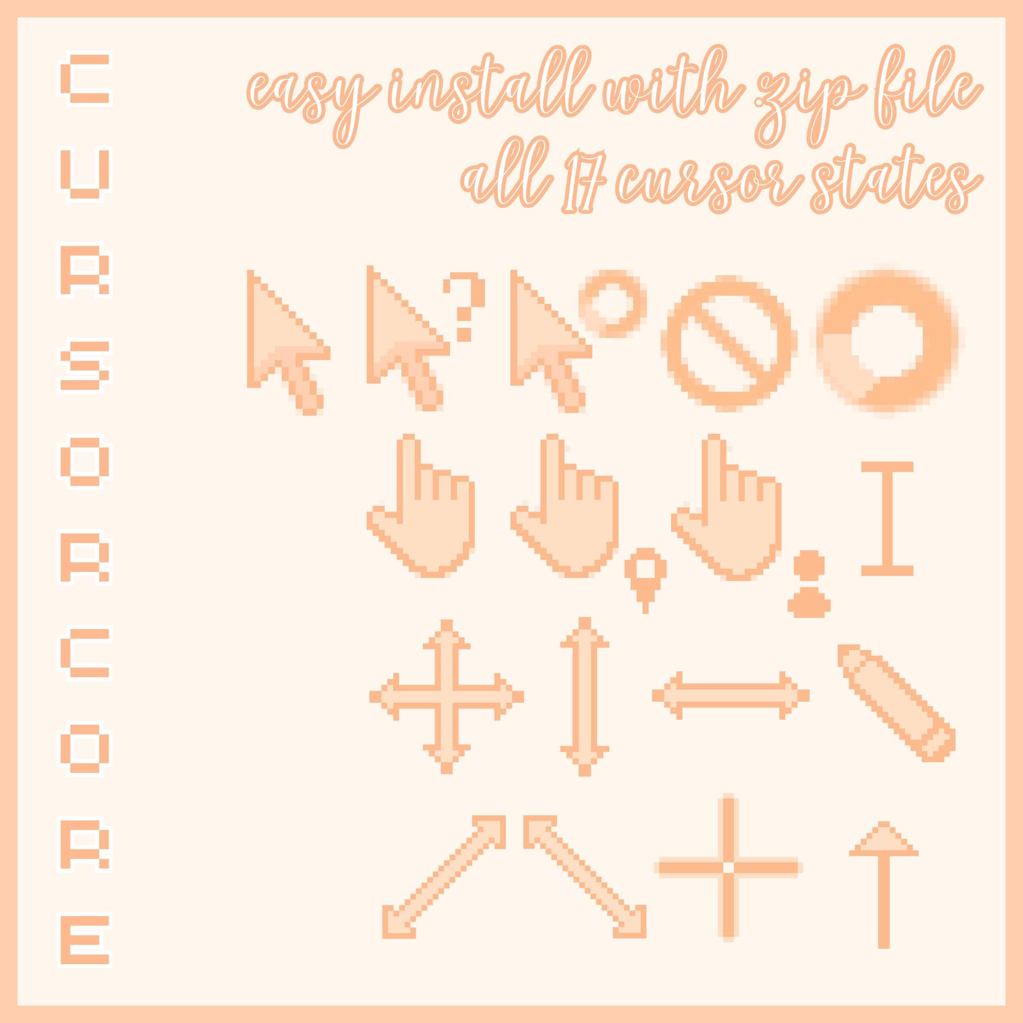 Pastel BUNDLE Minimalist Cursors - Full Aesthetic Packs of All 17 ...