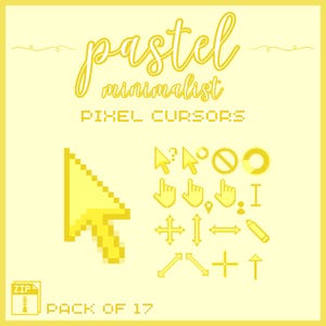 Yellow Pastel Mouse Cursors - Full Aesthetic Pack of All 17 States - Etsy