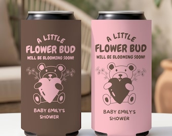 Personalized Baby Shower Can Coolers,Custom Baby shower Can Cooler,Baby shower Party favors,Bear party decor,Baby shower Can cooler Sleeve