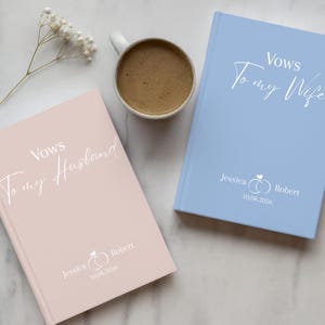 Wedding Vows Personalized Journal,Husband and Wife Vow Books,Customizable Vow Books For Wedding,Wedding Vows Journal,Wedding Ceremony Gift